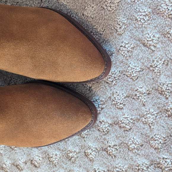 Lauren Ralph Lauren Raquel 100% Leather Suede Brown Western Boots - Picture 9 of 15